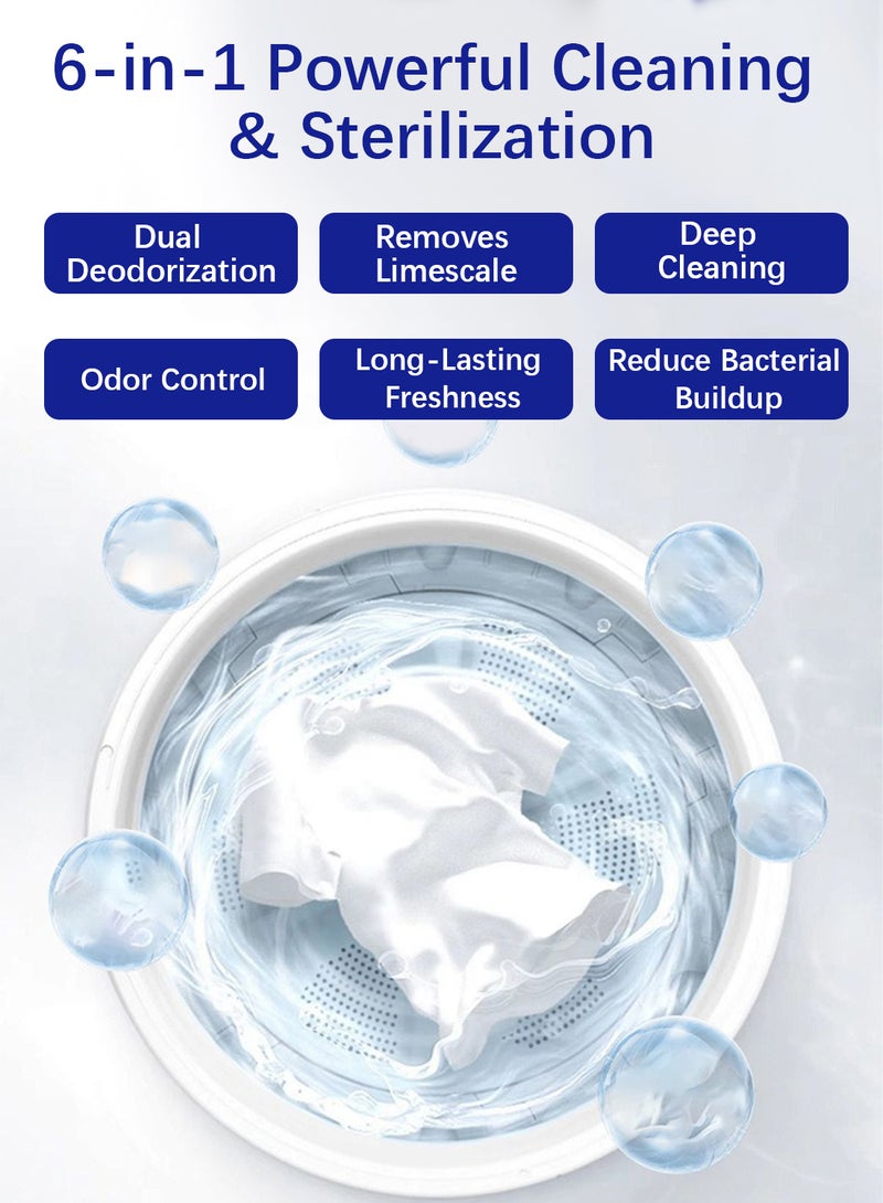 DUER Washing Machine Cleaner, 6 in 1 Washer Odor Eliminator, Build-up & Residue Removal for All Washers, 520ml - Image 3